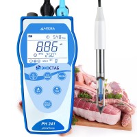Портативный рН-метр с GLP ЭКОСТАБ PH241MT (для мяса)