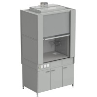 Шкаф вытяжной с коконом из стеклопластика с водой с электрикой 1200х820х2240 мм, раб. поверхность - LABGRADE