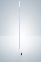 Бюретка Hirschmann 25 : 0,05 мл, класс AS, с линией Шеллбаха, светлое стекло, синяя градуировка, боковой клапанный PTFE кран