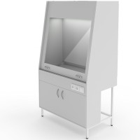 Вытяжной шкаф со столешницей из химстойкого пластика Теолаб НВ-1200 ШВ-СП-Б