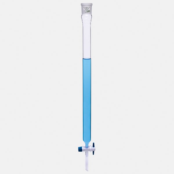 Хроматографическая колонка ISOLAB, Ø 20 x 400 мм, без фритты, NS29/32, PTFE кран, стекло