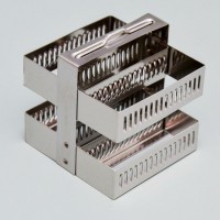 Штатив-рамка из нерж.стали, для 30 стёкол, 26×76×2мм