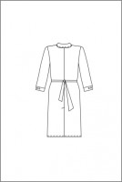 Халат лабораторный женский, хлопок/полиэстер, прямой, белый, 1 шт., ЛТО