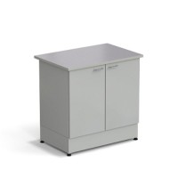 Стол-тумба ЭКРОС 900х600х900 мм 2 двери, раб. поверхность - МОНОЛИТНЫЙ КЕРАМОГРАНИТ с ПВХ кромкой