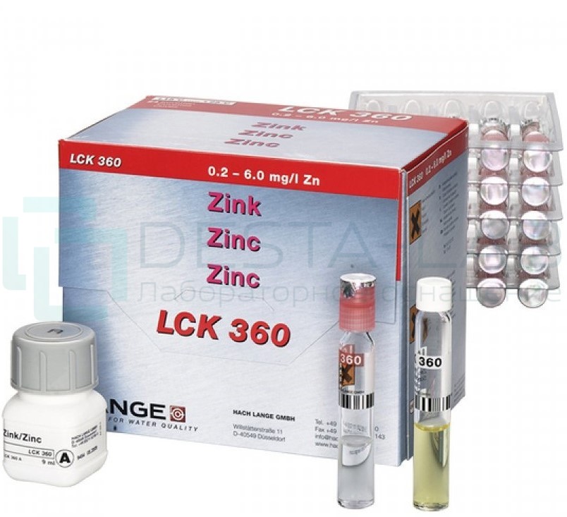 Кюветный тест Hach LCK 360 на Цинк (Zn), 24 тестов