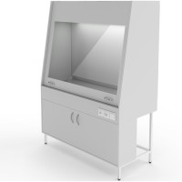 Вытяжной шкаф со столешницей из химстойкого пластика Теолаб НВ-1500 ШВ-СП-Б