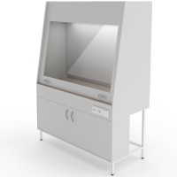 Вытяжной шкаф со столешницей из керам. плитки и вытяжкой из нижней тумбы Теолаб ШВ-1500 КГ-В