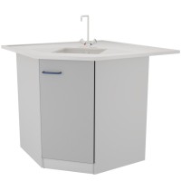 Угловой стол-мойка ЛАБ-PRO МОУ 110/80.110/80.90 РР