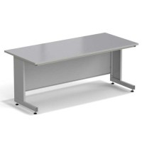 Стол пристенный ЭКРОС 1800х800х750 мм, раб. поверхность - МОНОЛИТНЫЙ КЕРАМОГРАНИТ с ПВХ кромкой