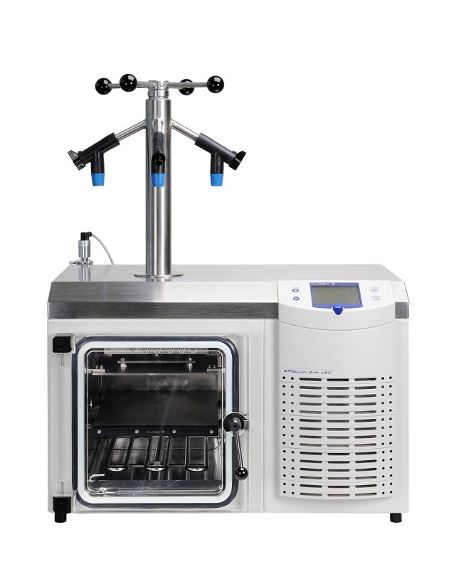 Лиофильная сушка Martin Christ Epsilon 1-4 LSCplus, комплект с 1 полкой, запечатывающим устройством и 4 кранами для колб