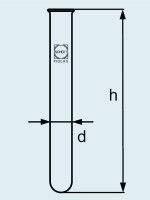 Пробирка DURAN Group 45 мл, 20x180 мм, с ободком, FIOLAX стекло