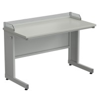 Стол ученический с бортиком 1200х600х840, раб. поверхность - ЛАМИНАТ СЕРЫЙ