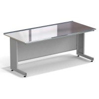 Стол пристенный ЭКРОС 1800х800х750 мм, раб. поверхность - НЕРЖАВЕЮЩАЯ СТАЛЬ