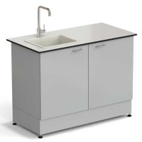 Стол-мойка ЭКРОС 1200х600х900 мм, чаша полипропилен слева, раб. поверхность - LABGRADE