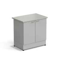 Стол-тумба ЭКРОС 900х600х900 мм 2 двери, раб. поверхность - ЛАМИНАТ СЕРЫЙ