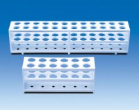 Штатив для пробирок VITLAB, белого цвета, для пробирок диаметром 21 мм 12 гнёзд, PP