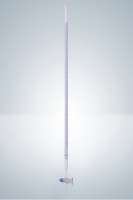 Бюретка Hirschmann 25 : 0,05 мл, класс AS, с линией Шеллбаха, светлое стекло, синяя градуировка, стеклянный кран