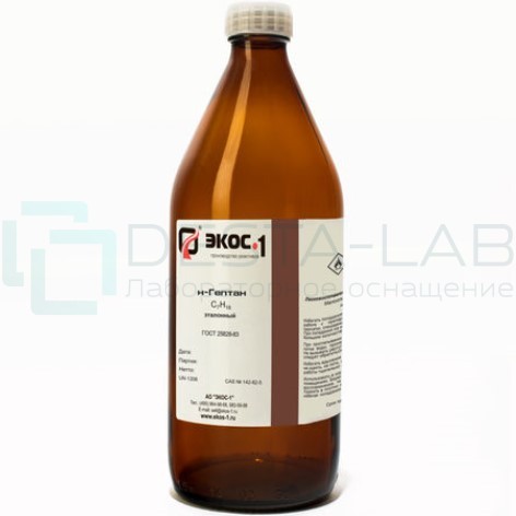 Гептан эталонный, бутылка 1 л.