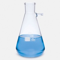 Колба Бунзена ISOLAB 1000 мл, со стеклянным отводом, стекло