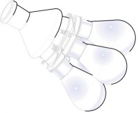 Насадка «паук» (шлиф NS 24) с 5 колбами 50 мл, шлиф NS 24/29, Heidolph