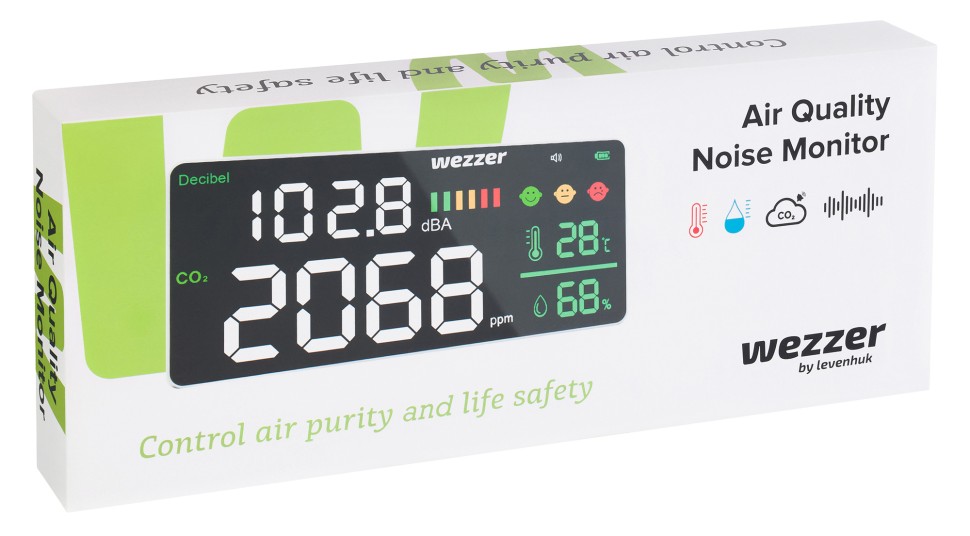 Монитор качества воздуха Levenhuk Wezzer Air PRO CN20, с шумомером