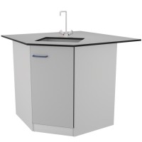 Угловой стол-мойка ЛАБ-PRO МОУ 110/80.110/80.90 TV