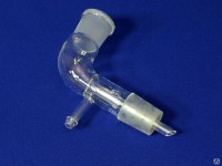 Аллонж изогнутый с отводом, 24/40, Pyrex (Corning)