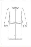 Халат лабораторный мужской, хлопок/полиэстер, воротник-стойка, белый, 1 шт., ЛТО