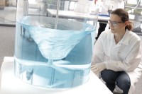 Перемешивающий элемент Bohlender пропеллерный, длина 800 мм, диаметр вала 16 мм, диаметр мешалки 200 мм, PTFE