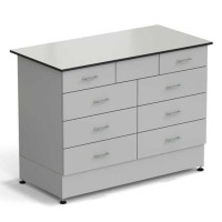 Стол-тумба ЭКРОС 1200х600х900 мм 2 ящика + 3 ящика + 3 ящика, раб. поверхность - LABGRADE