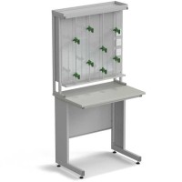 Стол титровальный ЭКРОС 900х600х900/1885 мм, раб. поверхность - ЛАМИНАТ СЕРЫЙ