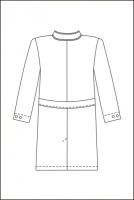 Халат лабораторный мужской, хлопок/полиэстер, воротник-стойка, застёжка на пуговицах, белый, 1 шт., ЛТО