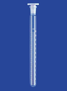 Пробирка Lenz 25 мл, 17x220 мм, NS 14/23, с градуировкой, c пробкой PE, стекло