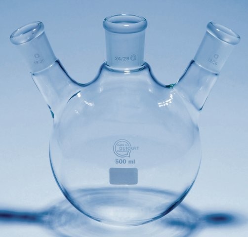 Колба трехгорлая, круглодонная, 25 мл, нестерильная, Quickfit, Merck (Millipore, Sigma-Aldrich, Supelco)