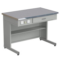 Стол демонстрационный с электрикой 1212х750х900, раб. поверхность - МОНОЛИТНЫЙ КЕРАМОГРАНИТ