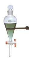 Воронка делительная грушевидная Kimble 2000 мл, без градуировки, PTFE кран, автоклавируемая, с пробкой, стекло