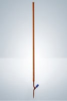 Бюретка Hirschmann 25 : 0,05 мл, класс AS, темное стекло, белая градуировка, клапанный PTFE кран