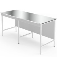 Высокий лабораторный стол со столешницей из нержавеющей стали НВ-1800 ЛНв