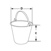 Ведро Bochem градуированное с носиком 20 л, нержавеющая сталь