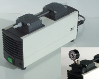 Вакуумный мембранный насос KNF N 816.3 KT.45.18, 16 л/мин, вакуум до 20 мбар, в комплекте с манометром и клапаном точной регулировки вакуума