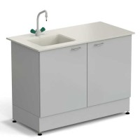 Стол-мойка ЭКРОС 1200х600х900 мм, чаша полипропилен слева, раб. поверхность - ПОЛИПРОПИЛЕН