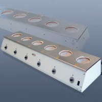 Колбонагреватель в металлическом корпусе SAF (Kletti) KM-R6 для 6 круглодонных колб на 250 мл