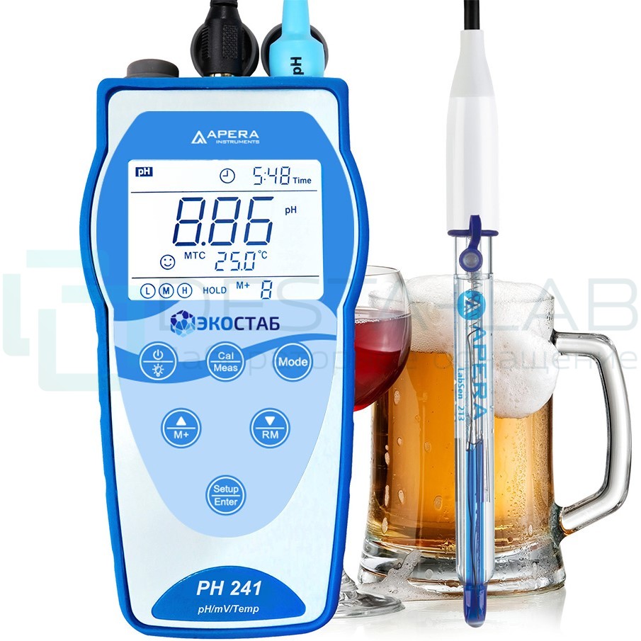 Портативный рН-метр с GLP ЭКОСТАБ PH241BR (для напитков)