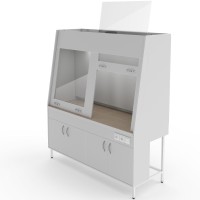 Вытяжной шкаф со столешницей из керам. плитки и вытяжкой из нижней тумбы Теолаб НВ-1800 ШВд-Б