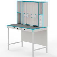 Лабораторный стол для титрования СТ НВК 1200 ПЛАСТ (1200×700×1650)