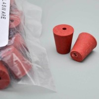 Пробка коническая с 1 отверстием,резиновая, 18/13 мм, h-22мм, Кartell, уп.25 шт
