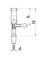 Аллонж прямой с отводом, 24/40, Pyrex (Corning)