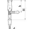 Аллонж прямой с отводом, 24/40, Pyrex (Corning)