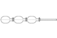 Трубка шариковая 20 мл с тремя отделениями, для разделения смеси веществ, Buchi