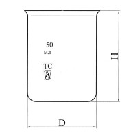 Стакан Н-2-50 ТС без шкалы